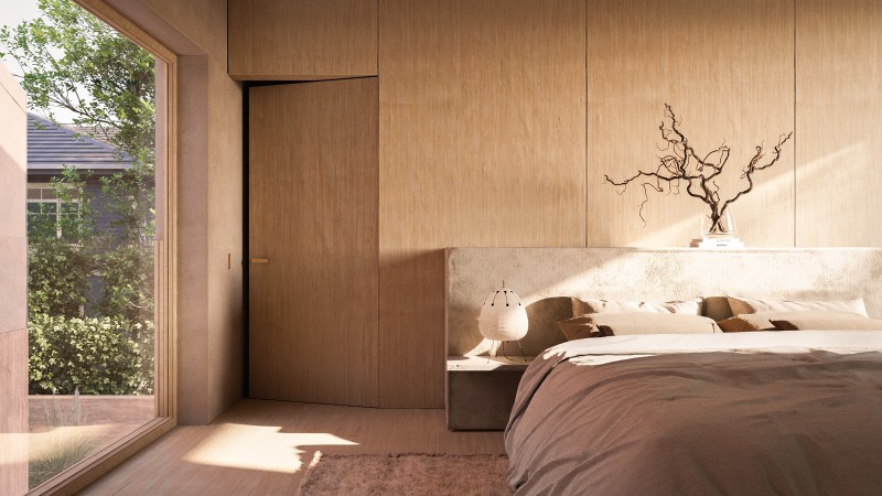 Bedrooms and intimate spaces open directly onto quiet, protected outdoor zones, ensuring that all spaces engage with nature. These connections support a lifestyle where privacy and openness coexist harmoniously.