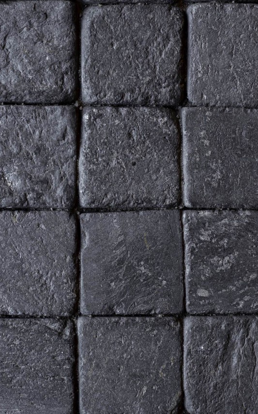 The cobble stone floor is reminiscent of older streets in Japan.